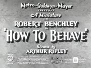 How to Behave