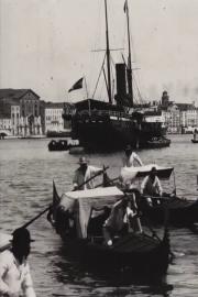 Venice, Harbour scene with gondolas