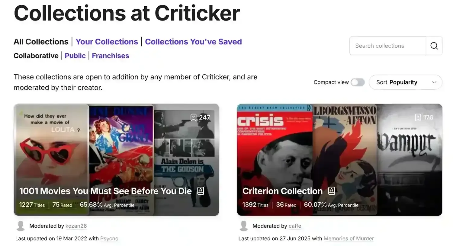 Movie collections